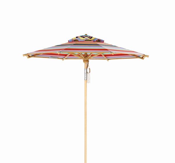 Kleiner Sonnenschirm Klassiker Acryltuch multicolor mini Ø 210 cm mit Knickmechanismus