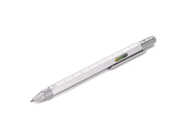Kugelschreiber 5 Funktionen silber