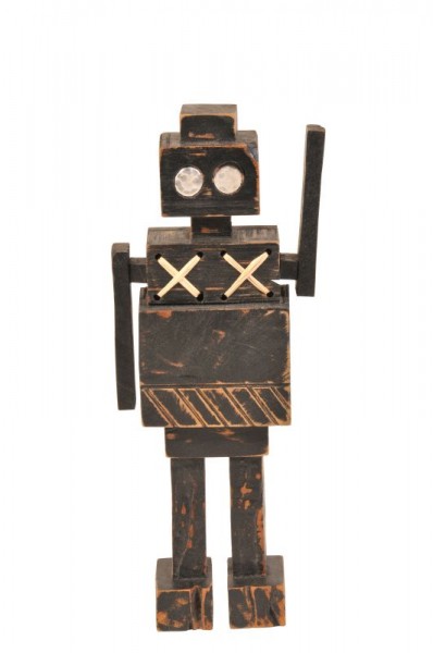Dekofigur Roboter aus Holz