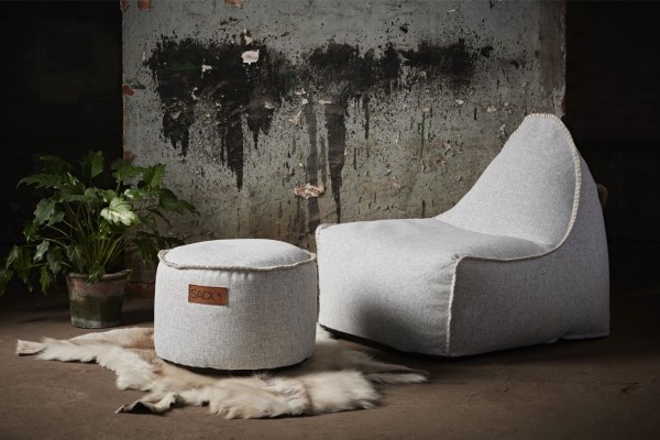 RETROit Cobana Outdoor Sitzsack Loungesessel mit Hocker – Sparset