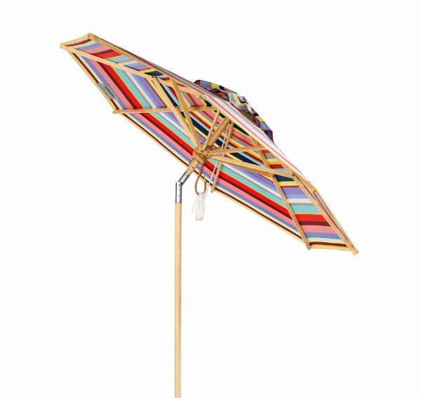 Kleiner Sonnenschirm Klassiker Acryltuch multicolor mini Ø 210 cm mit Knickmechanismus