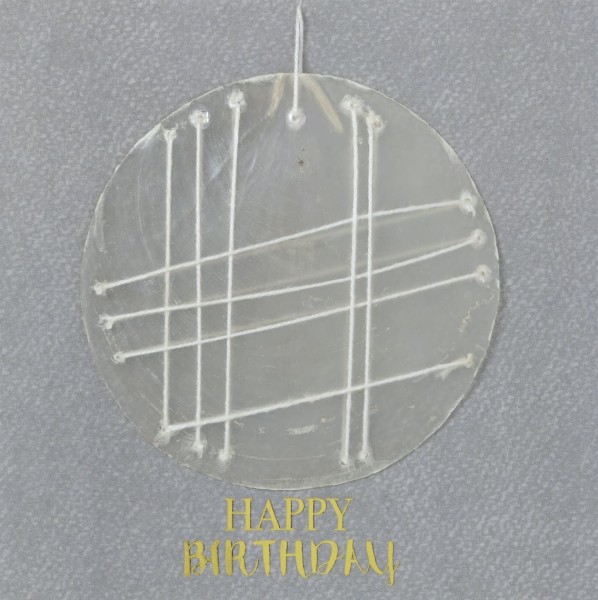 Strickkarte Happy Birthday 14*14 cm