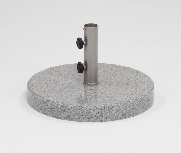 Freistehender Schirmständer Granit 63 kg mit Edelstahl Hülse Ø 40 mm