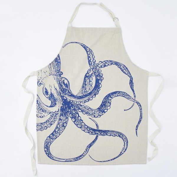 Kochschürze mit Oktopus-Motiv